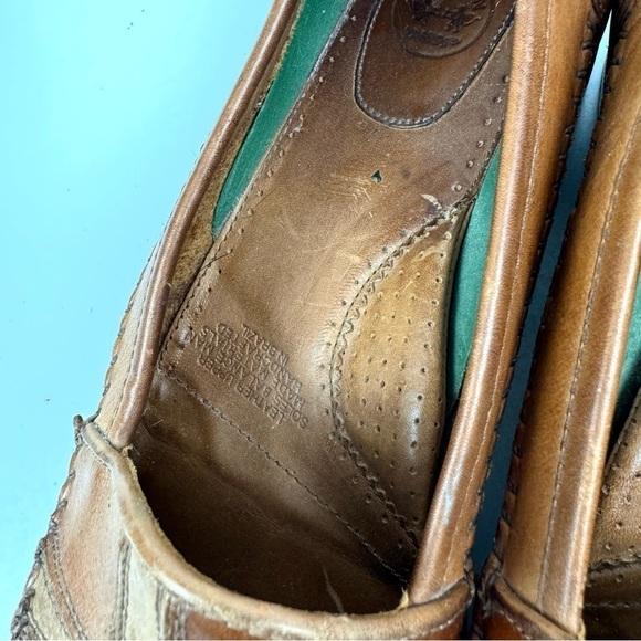 Paragon Mens 7.5 Brown Patchwork Leather Handcrafted Brazil Slip On Loafer Shoes - Picture 7 of 9